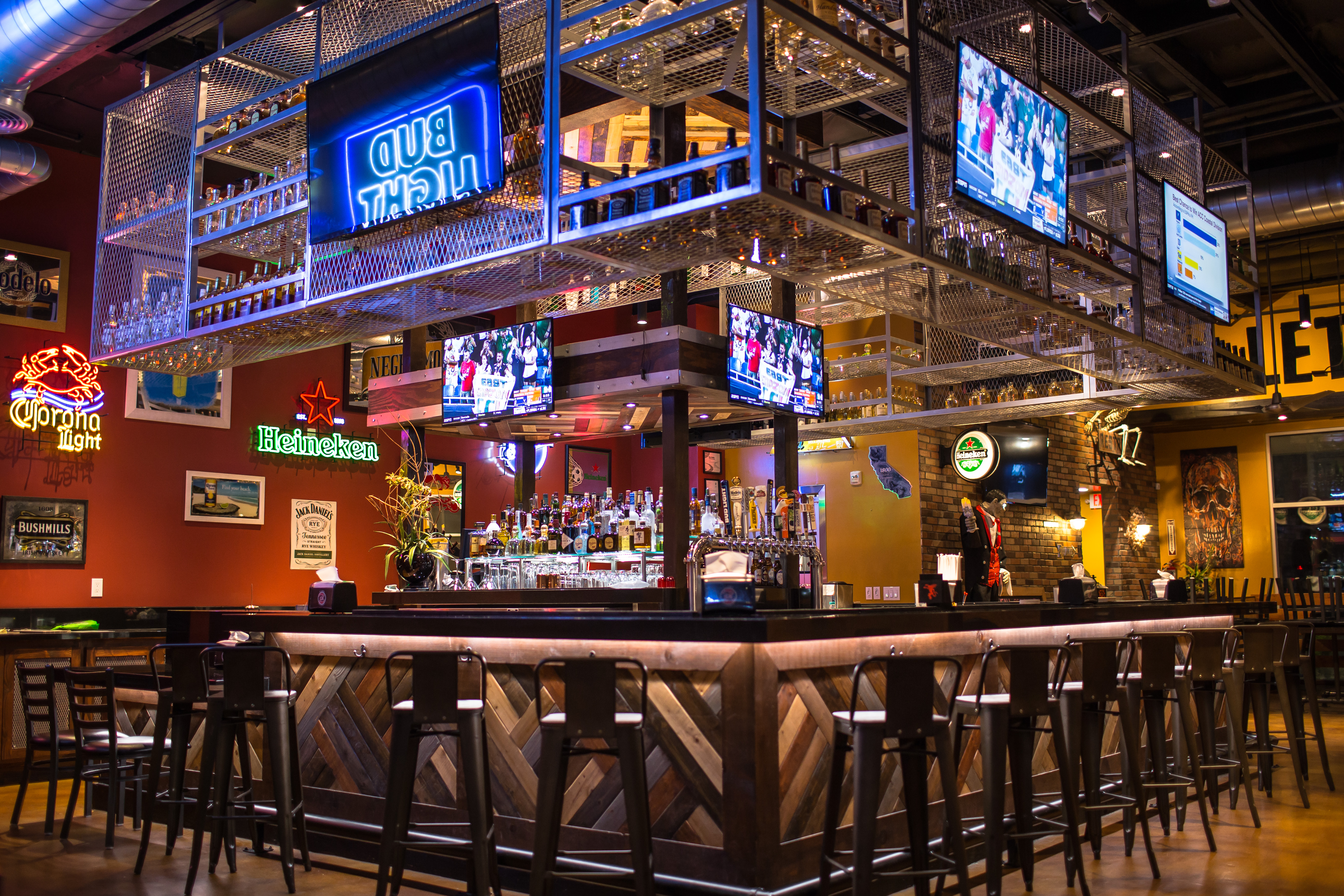Bar inside CLAWS Restaurant